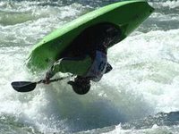 whitewater playboater at the American River Festival