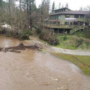 high water at Earthtrek Campground