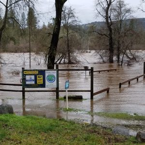 high water at Rivers Bend Campground