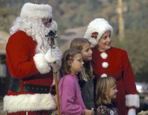 Santa and Mrs Claus at Christmas in Coloma