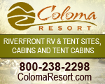 Coloma Resort riverfront rv/tents/cabins