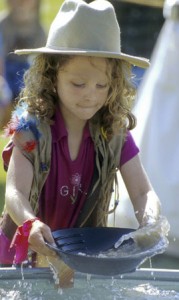 gold panning at Marshall Park in Coloma