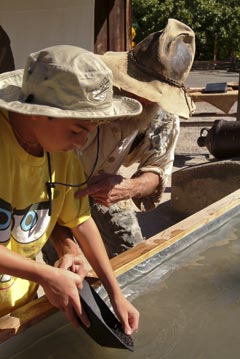 gold panning at Marshall Park in Coloma