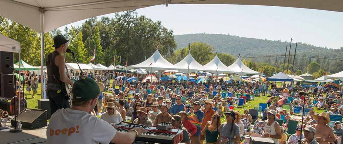 Sean Hayes performing at the American River Music Festival