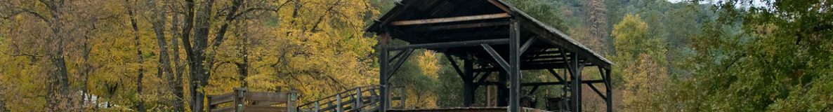 historic Sutter's Mill replica at Marshall Park in Coloma